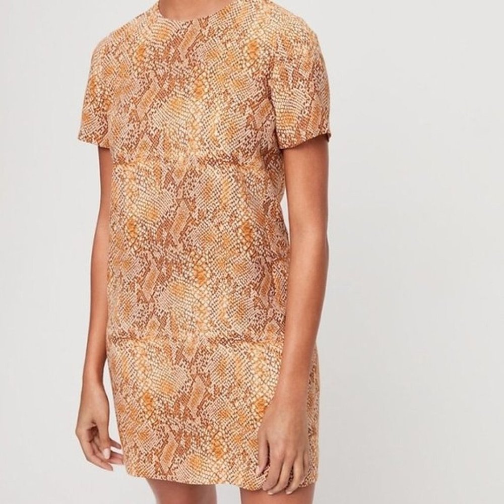 ARITZIA BABATON SNAKE PRINT DRESS EUC